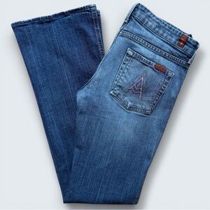 Vintage Y2K 7 For All Mankind A-Pocket Low Rise Bootcut Jeans Size 29 USA Made